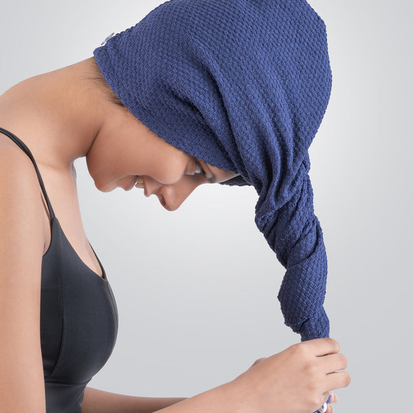 Urban Comfort Headwrap, Deep Cobalt| 240 GSM Cotton
