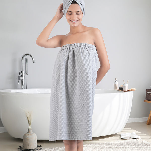 Urban Comfort (Head+Body)Wrap Set, Lunar Rock| 240 GSM Cotton