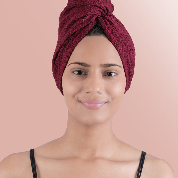 Urban Comfort Headwrap, Wine| 240 GSM Cotton