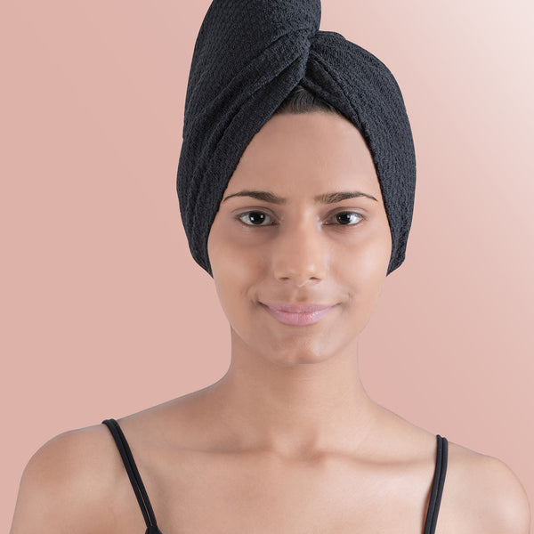 Urban Comfort Headwrap, Shoe Black| 240 GSM Cotton