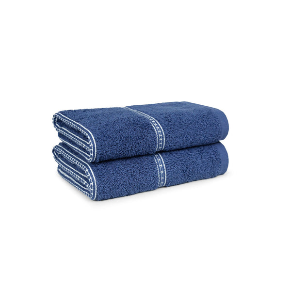 Urban Comfort 2 Pc Hand Towel Set,Doodle Blue| 450 GSM Cotton|Dry Fast