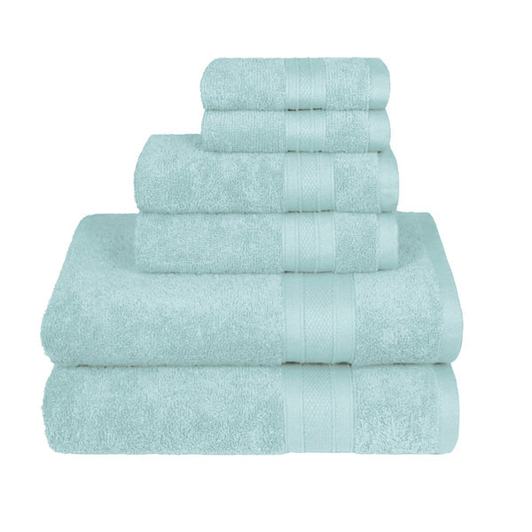Soft Comfort 6Pc Towel Set, Nile Blue|509 GSM Cotton|Air Rich Technology