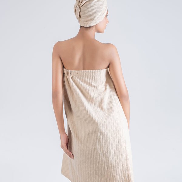 Urban Comfort (Head+Body)Wrap Set, Sand| 240 GSM Cotton