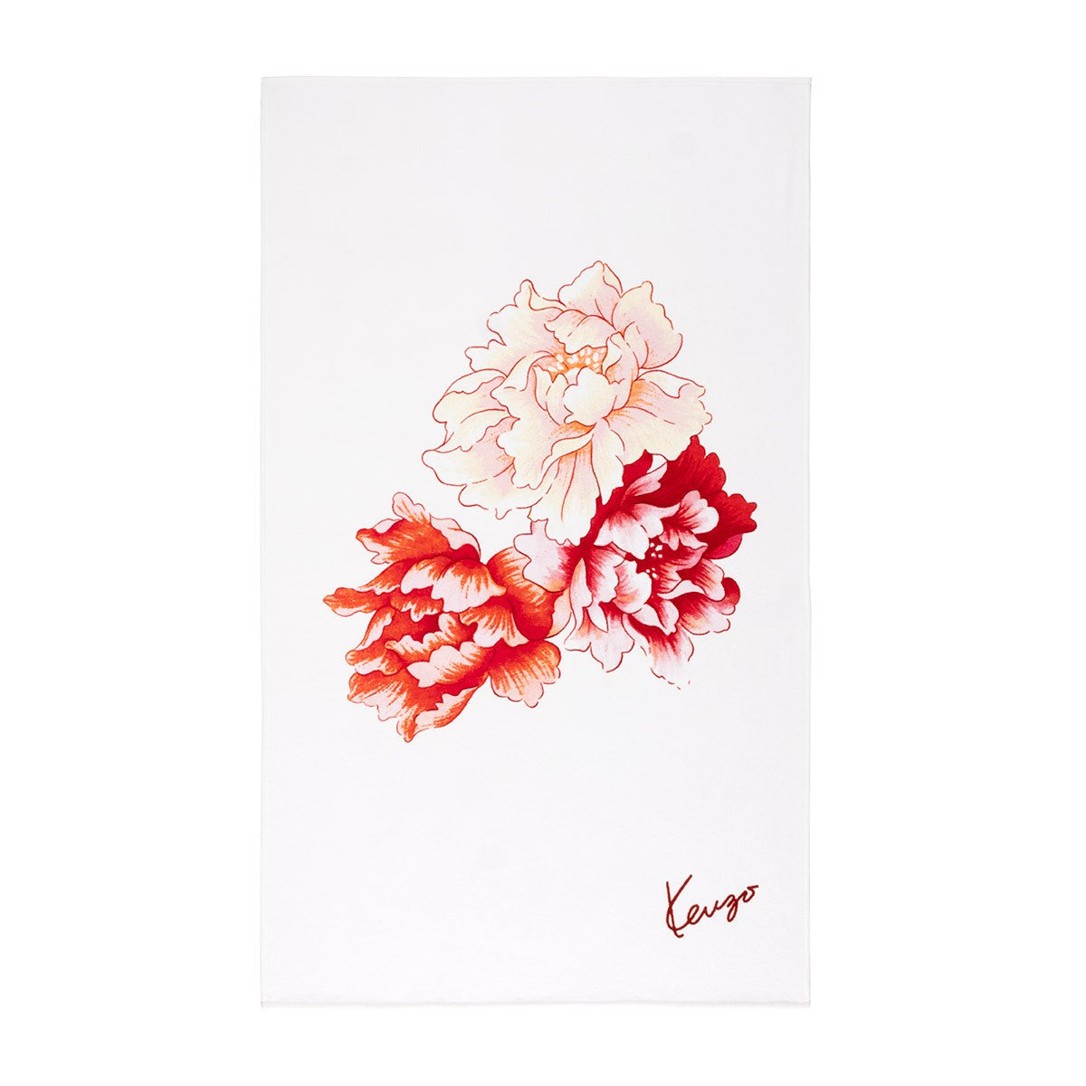Kenzo K Peony Beach Towel