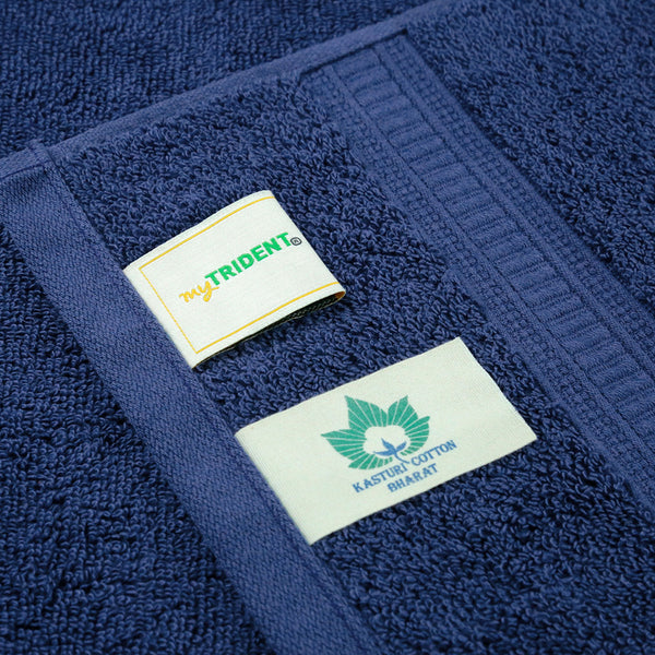Classic Kasturi 4pc Towel Gift Set, Medieval Blue|509 GSM Cotton