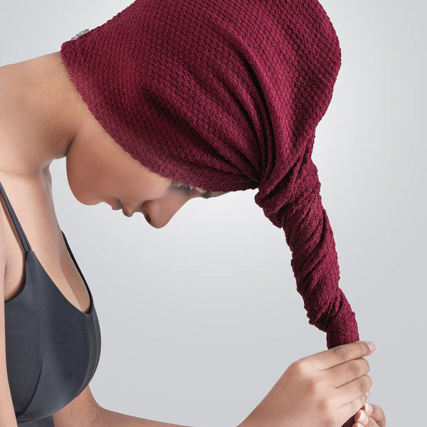 Urban Comfort Headwrap, Wine| 240 GSM Cotton