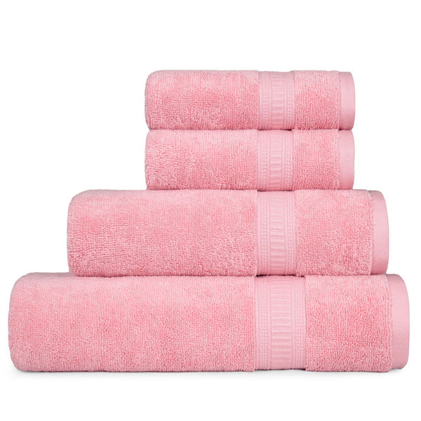 Classic Kasturi 4pc Towel Gift Set, Victorian Pink|509 GSM Cotton