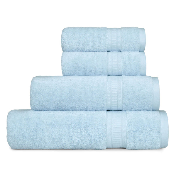 Classic Kasturi 4pc Towel Gift Set, Pure Aqua|509 GSM Cotton