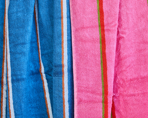 Blue Lagoon Stripe Bamboo Terry Baby Towel