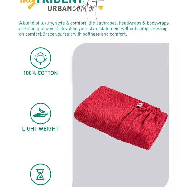 Urban Comfort (Head+Body)Wrap Set, Tango Red| 240 GSM Cotton