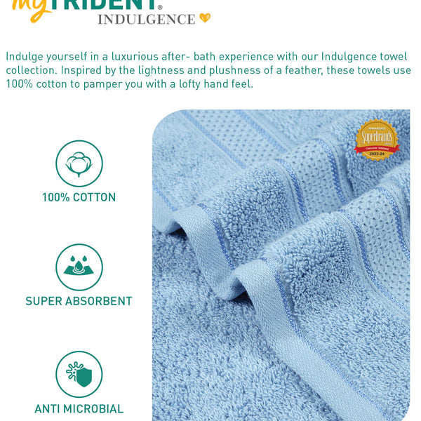 Indulgence 2Pc Hand Towel, Bora Blue|600 GSM Cotton