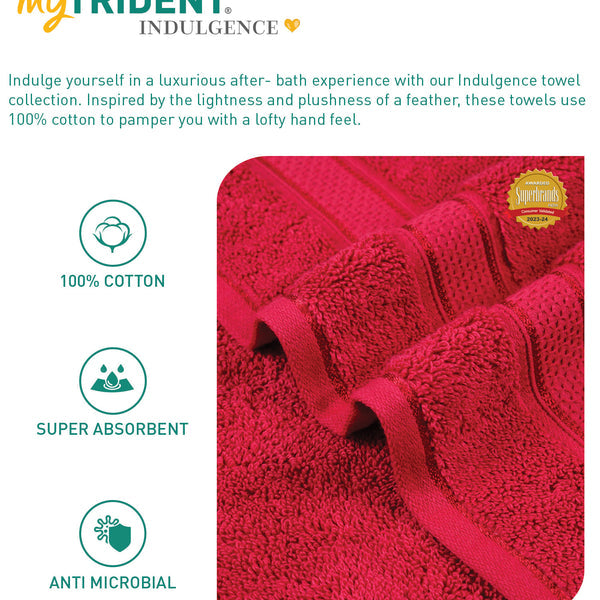Indulgence 2Pc Hand Towel, Blood Red|600 GSM Cotton