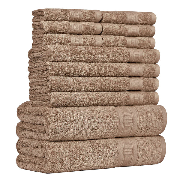 Soft Comfort 12Pc Towel Set, Acron|509 GSM Cotton|Air Rich Technology
