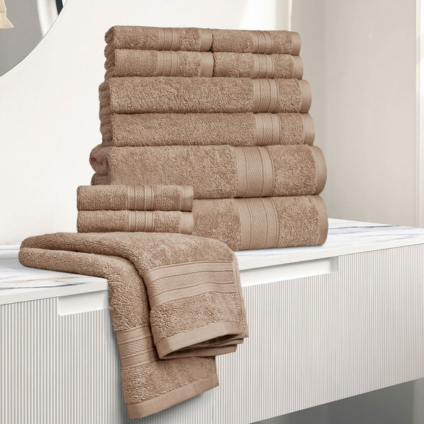 Soft Comfort 12Pc Towel Set, Acron|509 GSM Cotton|Air Rich Technology