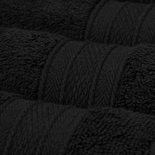 Soft Comfort 12Pc Towel Set, Black|509 GSM Cotton|Air Rich Technology