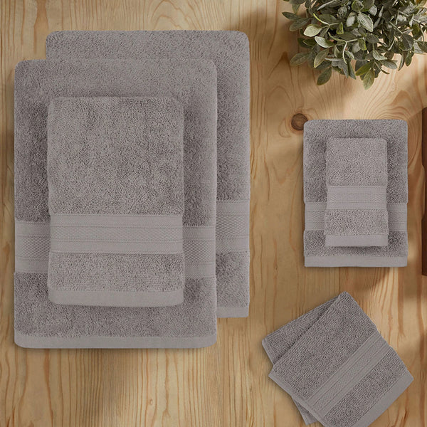 Soft Comfort 6Pc Towel Set, Charcoal|509 GSM Cotton|Air Rich Technology