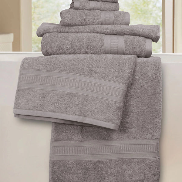 Soft Comfort 6Pc Towel Set, Charcoal|509 GSM Cotton|Air Rich Technology