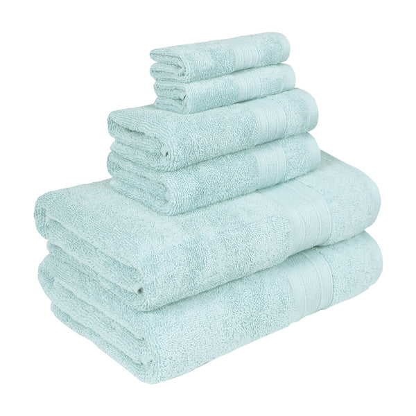 Soft Comfort 6Pc Towel Set, Nile Blue|509 GSM Cotton|Air Rich Technology