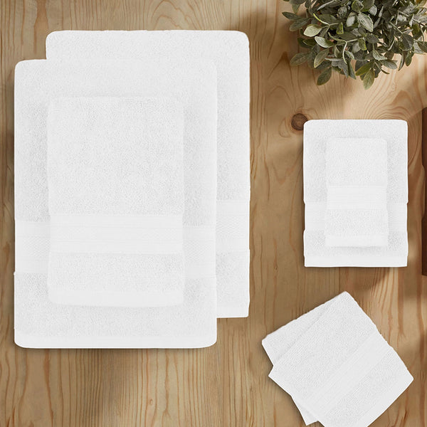 Soft Comfort 6Pc Towel Set, White|509 GSM Cotton|Air Rich Technology