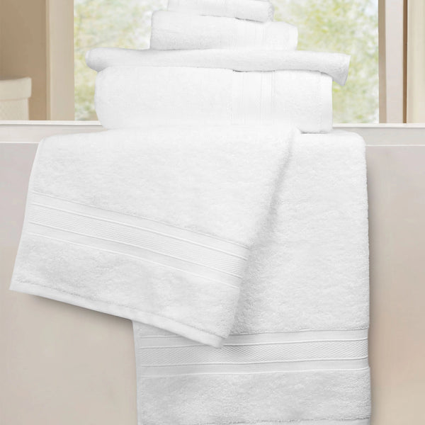 Soft Comfort 6Pc Towel Set, White|509 GSM Cotton|Air Rich Technology