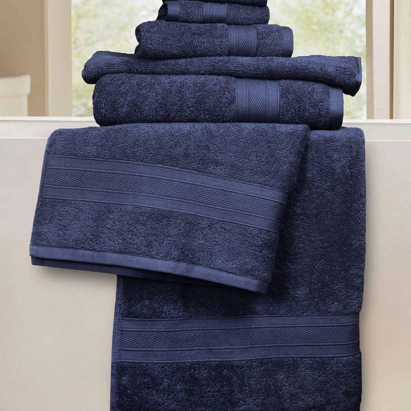 Soft Comfort 6Pc Towel Set, Navy|509 GSM Cotton|Air Rich Technology