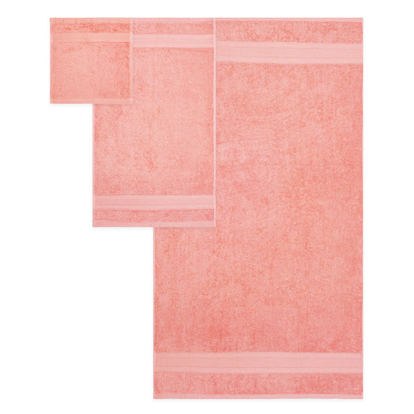 Soft Comfort 3Pc Towel Set, Coral Haze|509 GSM Cotton|Air Rich Technology