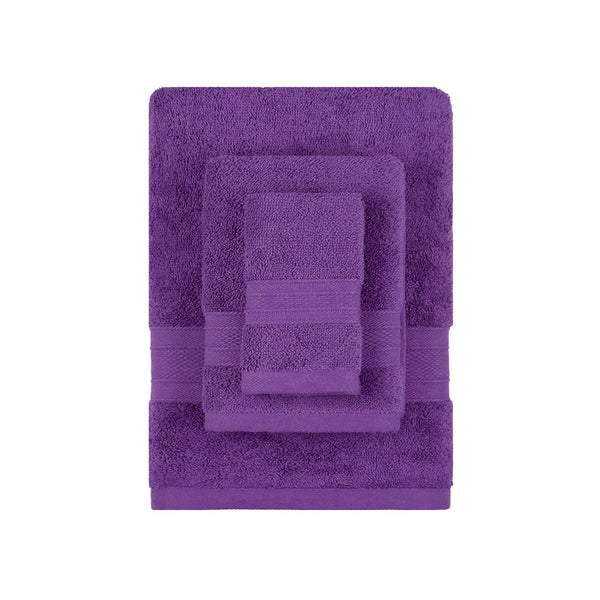 Soft Comfort 3Pc Towel Set, Plum|509 GSM Cotton|Air Rich Technology