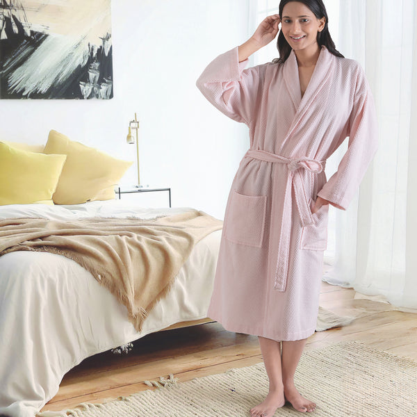 Urban Comfort Unisex Large Bathrobe, Pink| 240 GSM Cotton