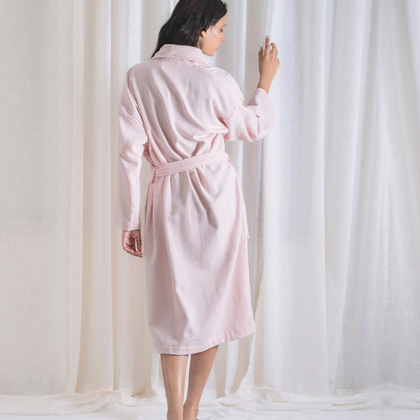 Urban Comfort Unisex Medium Bathrobe, Pink| 240 GSM Cotton