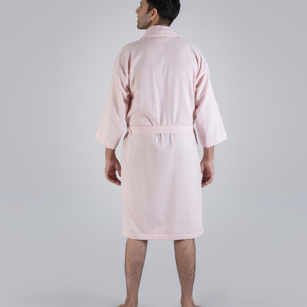 Urban Comfort Unisex Medium Bathrobe, Pink| 240 GSM Cotton