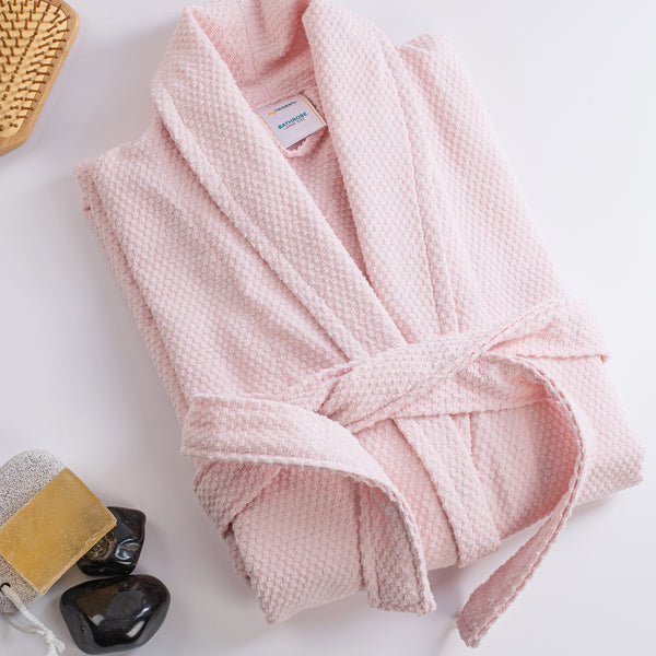 Urban Comfort Unisex Medium Bathrobe, Pink| 240 GSM Cotton