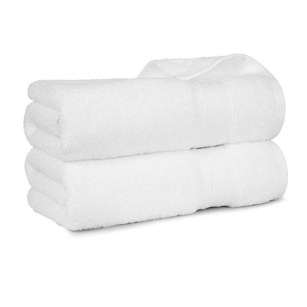 Soft Comfort 2Pc Bath Towel Set, White|509 GSM Cotton|Air Rich Technology