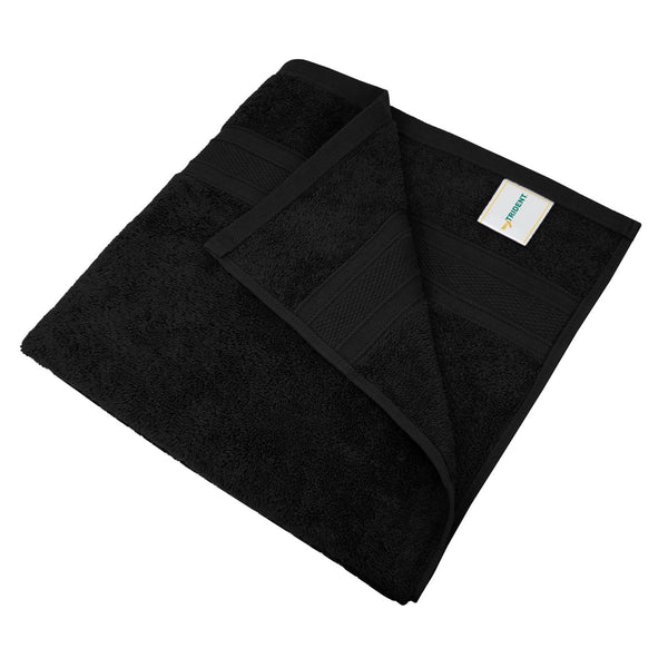 Soft Comfort 2Pc Bath Towel Set, Black|509 GSM Cotton|Air Rich Technology