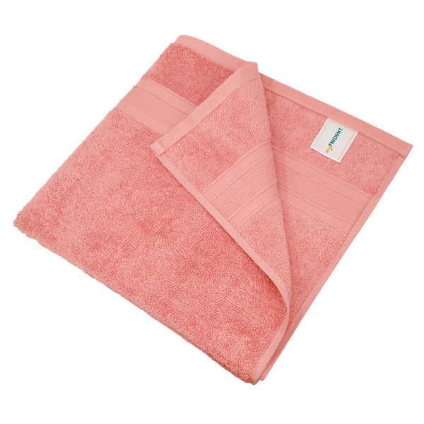 Soft Comfort 2Pc Bath Towel Set, Coral|509 GSM Cotton|Air Rich Technology
