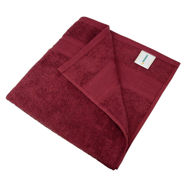 Soft Comfort 2Pc Bath Towel Set, Red Wine|509 GSM Cotton|Air Rich Technology