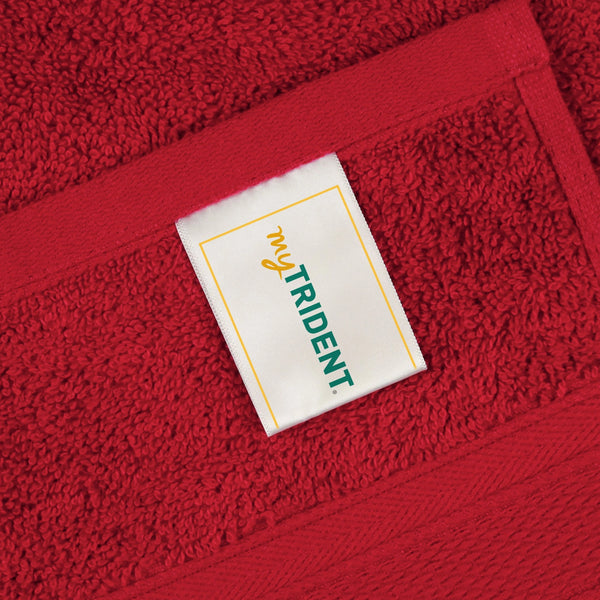 Soft Comfort 4Pc Hand Towel Set, Crimson Red|509 GSM Cotton|Air Rich Technology