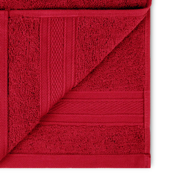 Soft Comfort 6Pc Face Towel Set, Red|509 GSM Cotton|Air Rich Technology