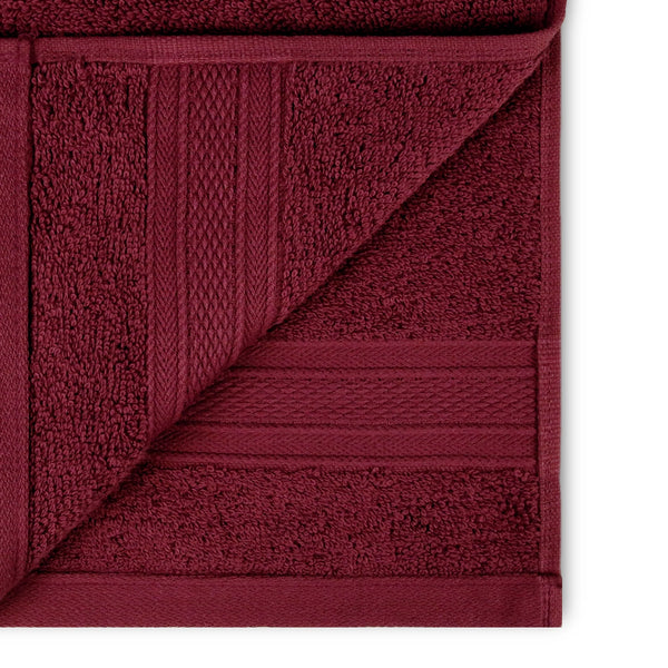 Soft Comfort 6Pc Face Towel Set, Red Wine|509 GSM Cotton|Air Rich Technology