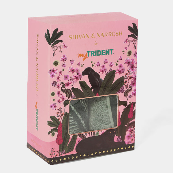 Shivan & Narresh 2Pc Bath Towel Gift Set, Palmera|400 TC Cotton