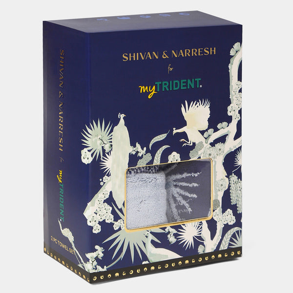 Shivan & Narresh 2Pc Bath Towel Gift Set, Izu Juno|400 TC Cotton