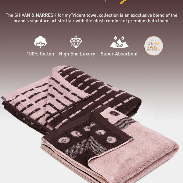 Shivan & Narresh 2Pc Bath Towel Gift Set, Morning Calm|400 TC Cotton