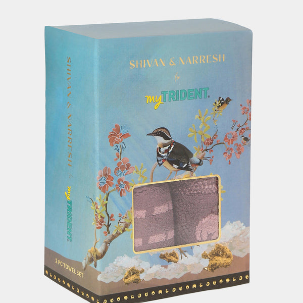 Shivan & Narresh 2Pc Bath Towel Gift Set, Hututi|400 TC Cotton
