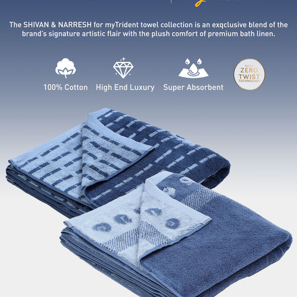 Shivan & Narresh 2Pc Bath Towel Gift Set, Jaiscape|400 TC Cotton
