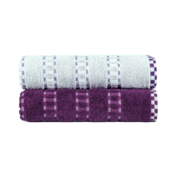 His & Her 2 PC Bath Towel Set, Adam & Eve|500 GSM Cotton