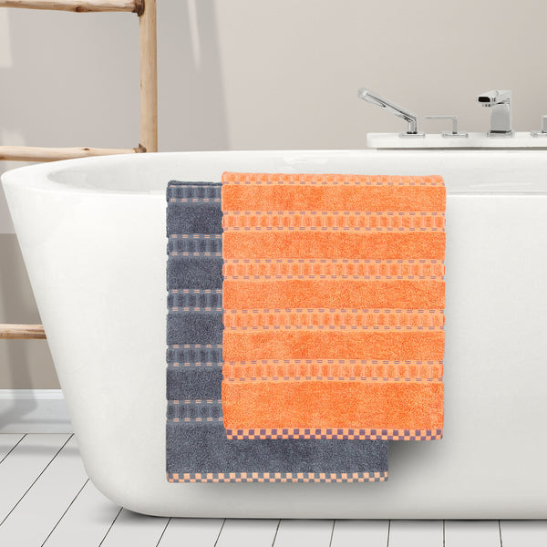 His & Her 2 PC Bath Towel Set, Lock & Key|500 GSM Cotton