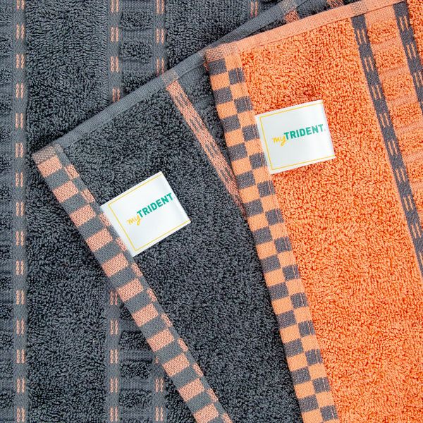 His & Her 2 PC Bath Towel Set, Lock & Key|500 GSM Cotton