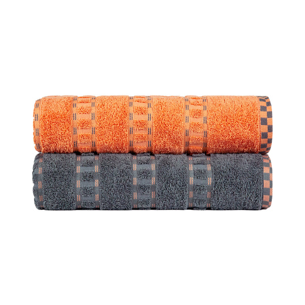 His & Her 2 PC Bath Towel Set, Lock & Key|500 GSM Cotton