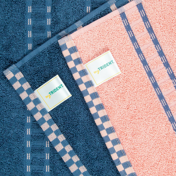 His & Her 2 PC Bath Towel Set, Candy & Floss|500 GSM Cotton
