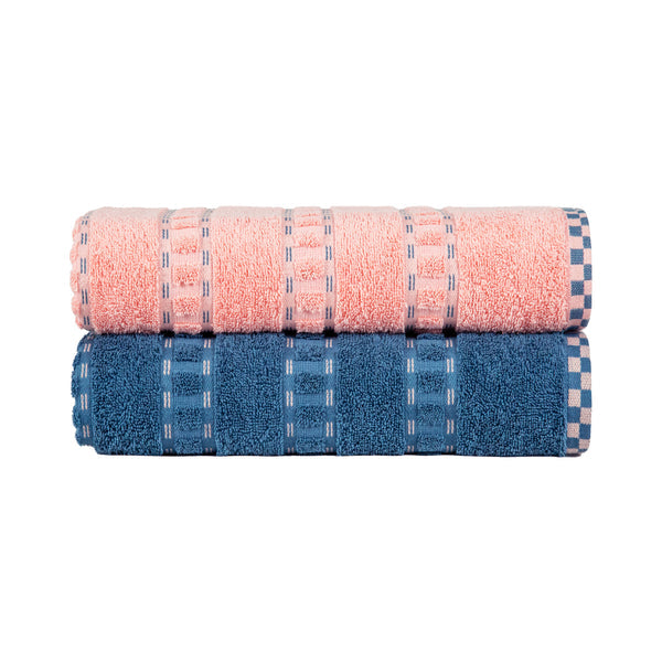 His & Her 2 PC Bath Towel Set, Candy & Floss|500 GSM Cotton