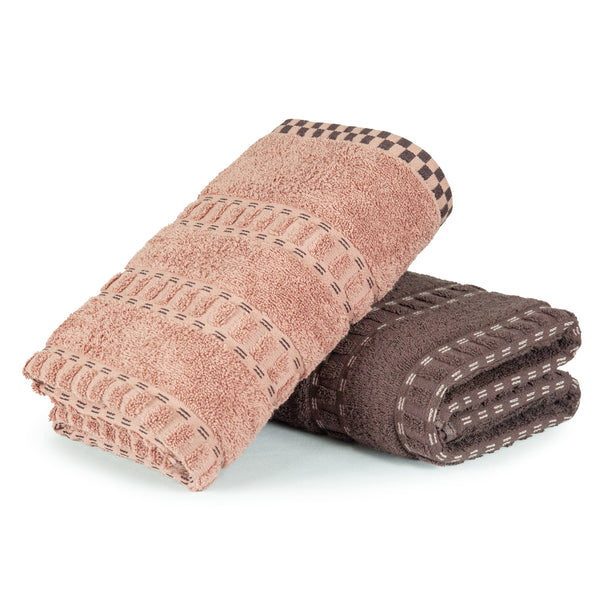 His & Her 2 PC Bath Towel Set, Jim & Jam|500 GSM Cotton